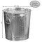 Gardenised Round Galvanized Steel, Trash Can with Lid - Durable Metal Bucket for Backyard, Lawn, Garden and Yard Use - Weather-Resistant Garbage Can for Indoor and Outdoor